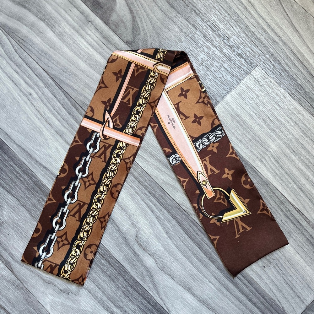 Louis Vuitton Monogram Confidential Bandeau Scarf - Brown - Picture 2 of 5